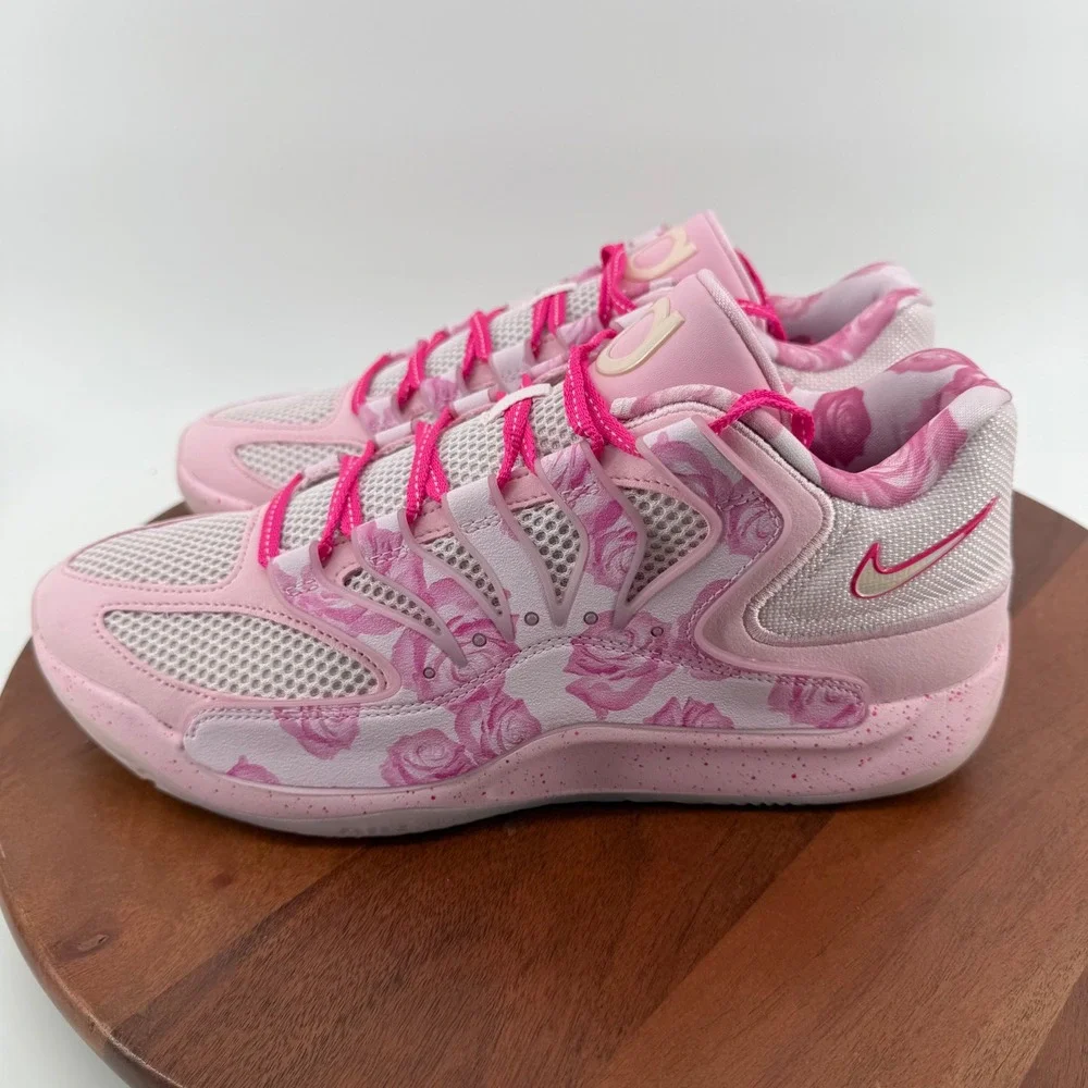 Nike KD18 NRG Aunt Pearl Pink Floral Basketball Shoes HV1997-600 Mens Size 11